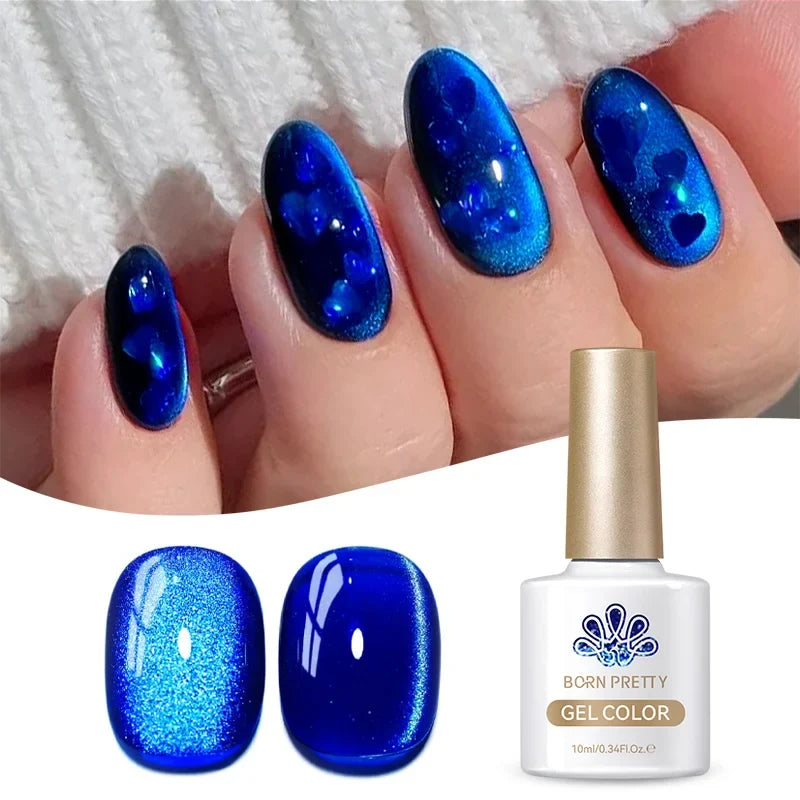 BORN PRETTY 10ml Fruit Purple Grape Cat Magnetic Gel Nail Polish 2025 New Whitening Guava Glass Beads Varnish Nail Supplies 52
