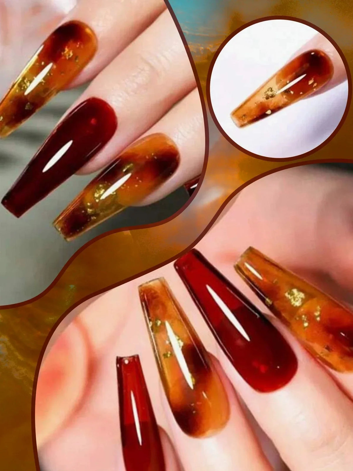 MIANEL 10ML Brown Amber Series Jelly Gel Nail Polish 2026 New Popular Ice Clear Caramel Nail Polish Black Nails 1-6pcs 3