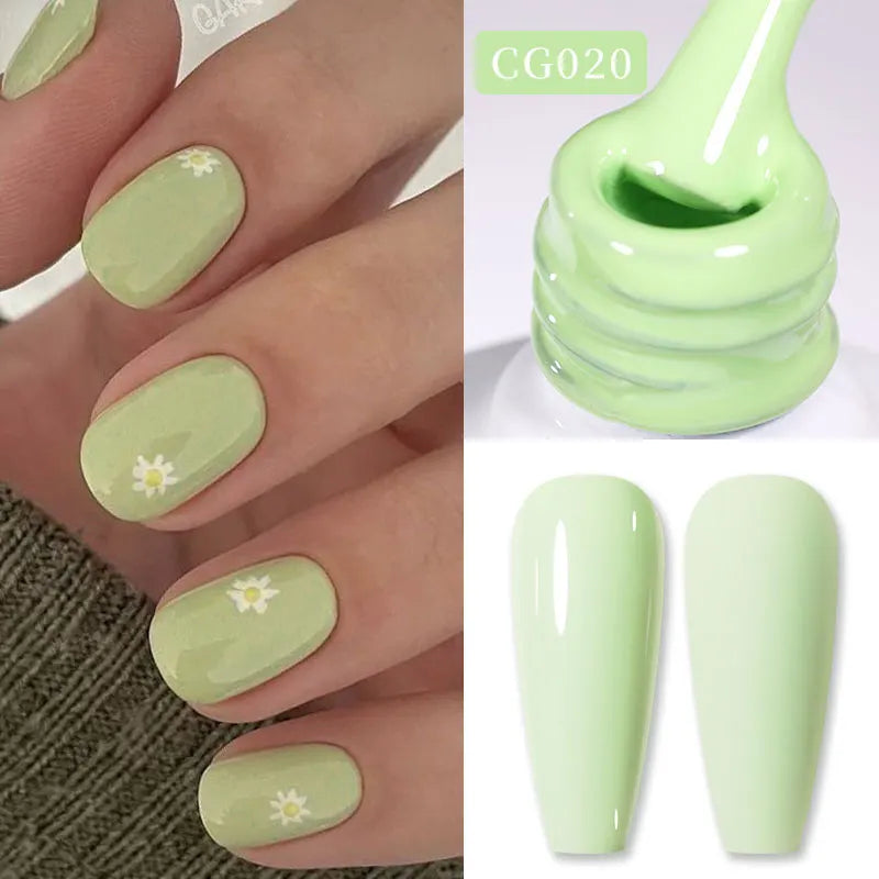 BORN PRETTY Jelly Nude Gel Nail Polish 10ml Light Pink Peach Translucent Color UV Light Cure Gel Varnish Nail Art DIY at Home 12