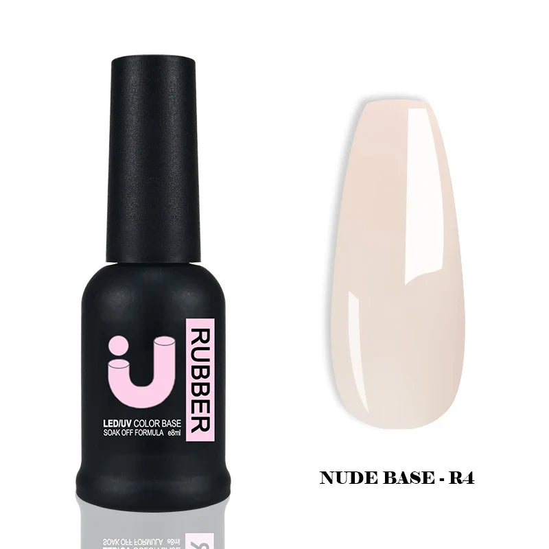 UNO JYJ Nude Rubber Base Gel Polish Semi-permanent Nail Polish UV Varnish Manicure Natural Nail Base Coat 7 Colors Basis Gellac 7