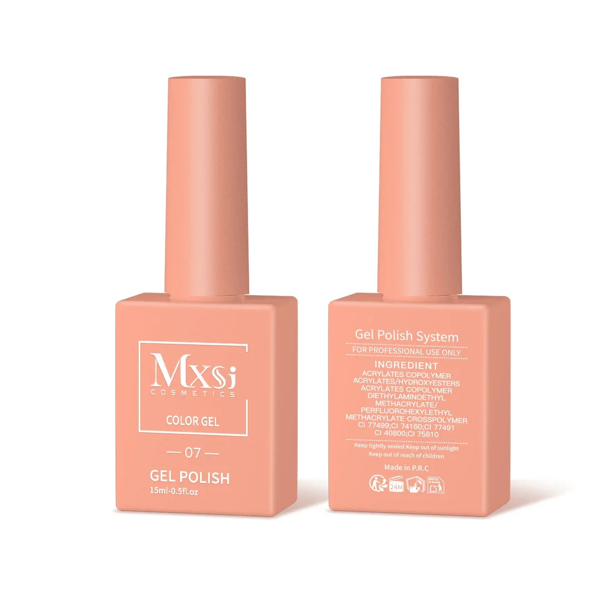 Mxsi 15ml Gel Nail Polish Neon Brown Royal Blue Red Green Pastal Nude Nail Art Varnish Gel Lacquer Top Coat UV Gel Nail Not Set 6