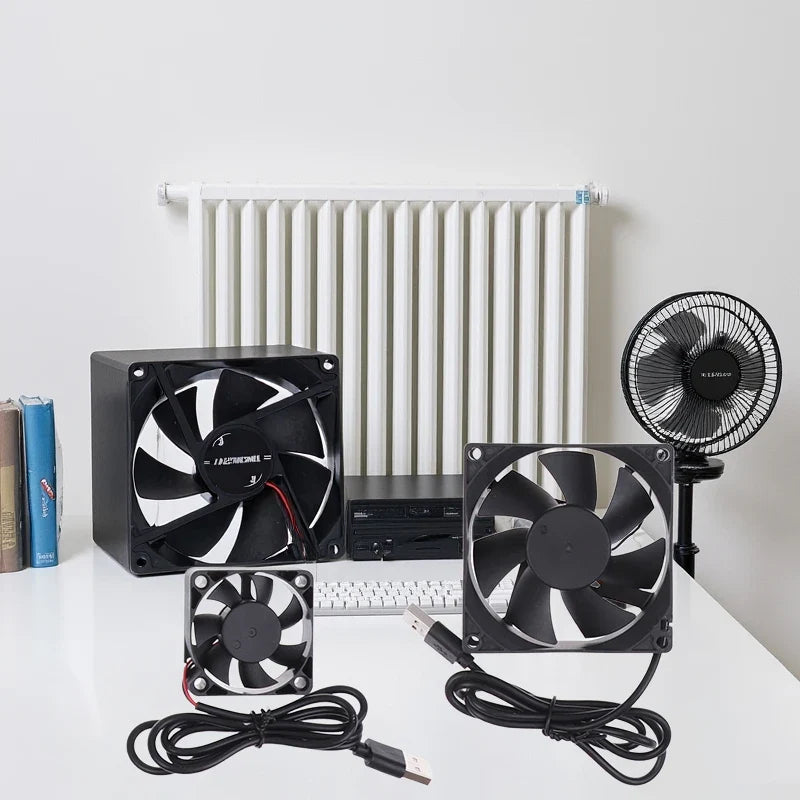 5V USB Router Cooling Fan | Quiet Brushless Desktop Cooler for TV Box Modem PC 2