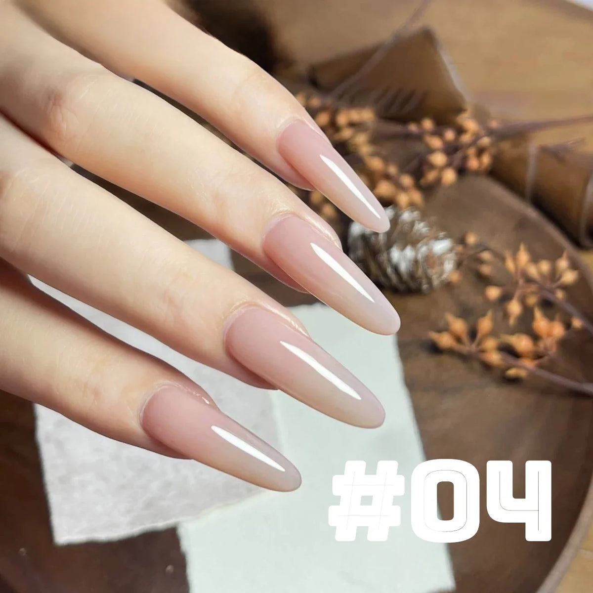 MIANEL  12ML Japanese Style Fairy Gel Nail Polish White Pink Nude Color Ice Clear Nail Polish Pink Nails Summer Nails 1-24pcs 63