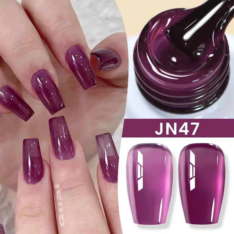 BORN PRETTY 83 Colors 10ml Jelly Nude Gel Nail Polish Autumn Amber Semi Transparent Manicure Soak off UV LED Nails Gel Varnish 42