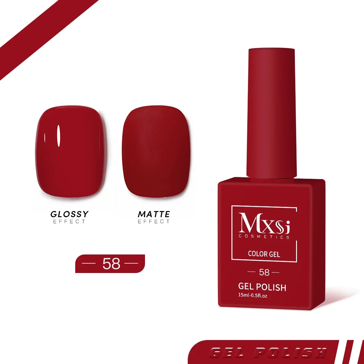 Mxsi 15ml Gel Nail Polish Neon Brown Royal Blue Red Green Pastal Nude Nail Art Varnish Gel Lacquer Top Coat UV Gel Nail Not Set 64