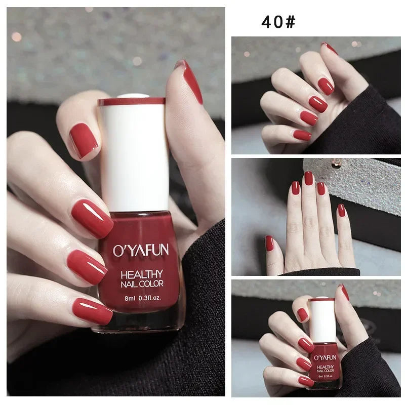 No-bake Nail Polish Nail Art Tearable Quick Dry Normal Without Lamp Nail Polish Glitter Sequins UV Varnish Nails Tools 37