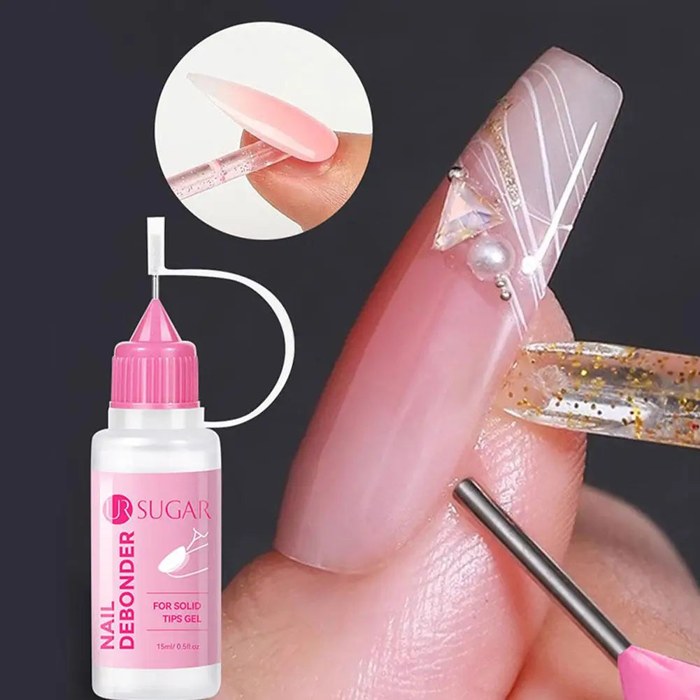 15ML Nail Glue Remover for Press on Acetone Free Nail Polish Remover Multi-Functional Remover for Nails Tips Gentle Glue Remover 2