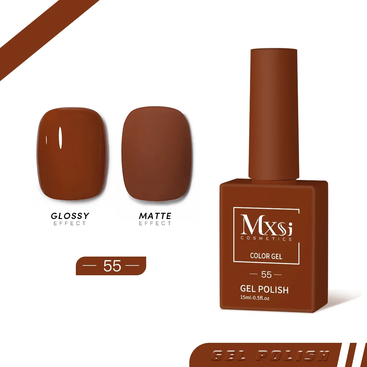 Mxsi 15ml Gel Nail Polish Neon Brown Royal Blue Red Green Pastal Nude Nail Art Varnish Gel Lacquer Top Coat UV Gel Nail Not Set 38
