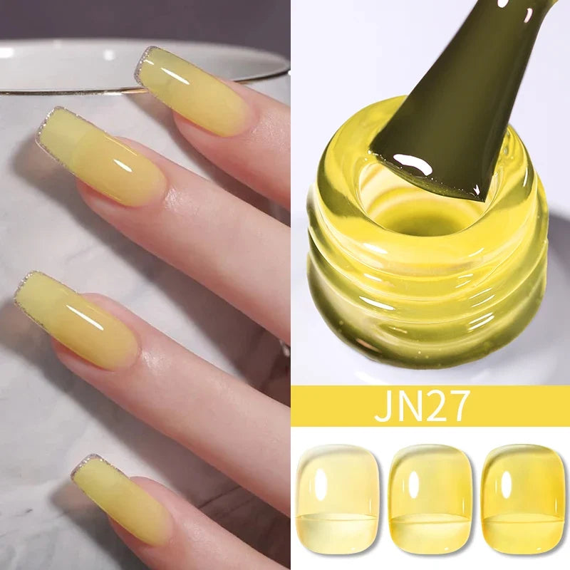 BORN PRETTY 10ml Blood Red Jelly Gel Nail Polish Halloween Nails Art Gel Polish Sheer Translucent Nail Gel for Winter Manicure 27