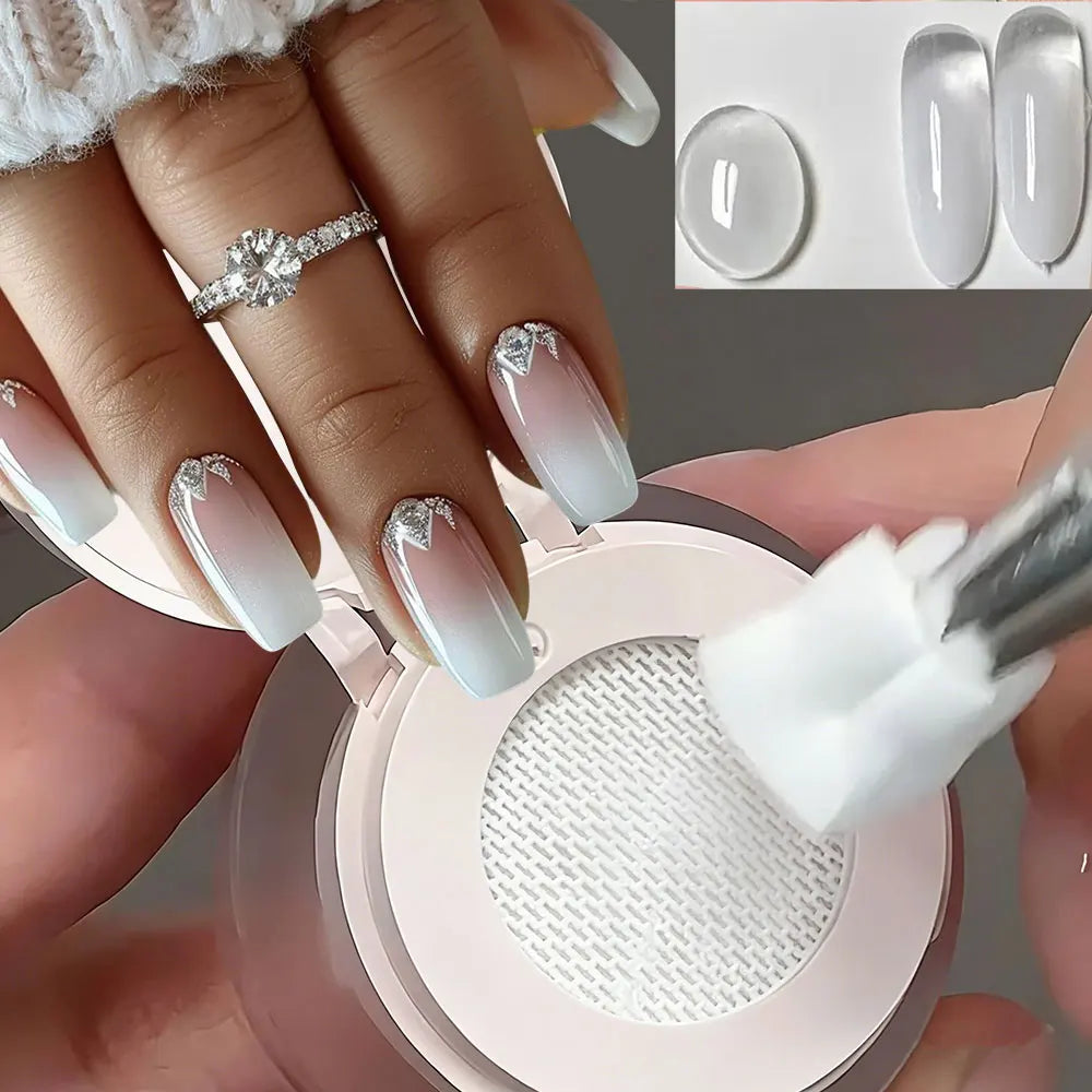 5ml Black Cushion Gradient Painting Gel Black Ombre Patting Gel Polish UV/LED Blush Blooming Aura Manicure Gel Nail Polish R$30@ 6