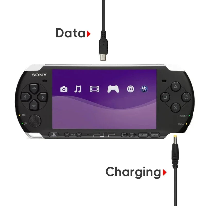 DATA FROG 2 in 1 USB Data Charger Cable for PSP 1000 2000 3000 2