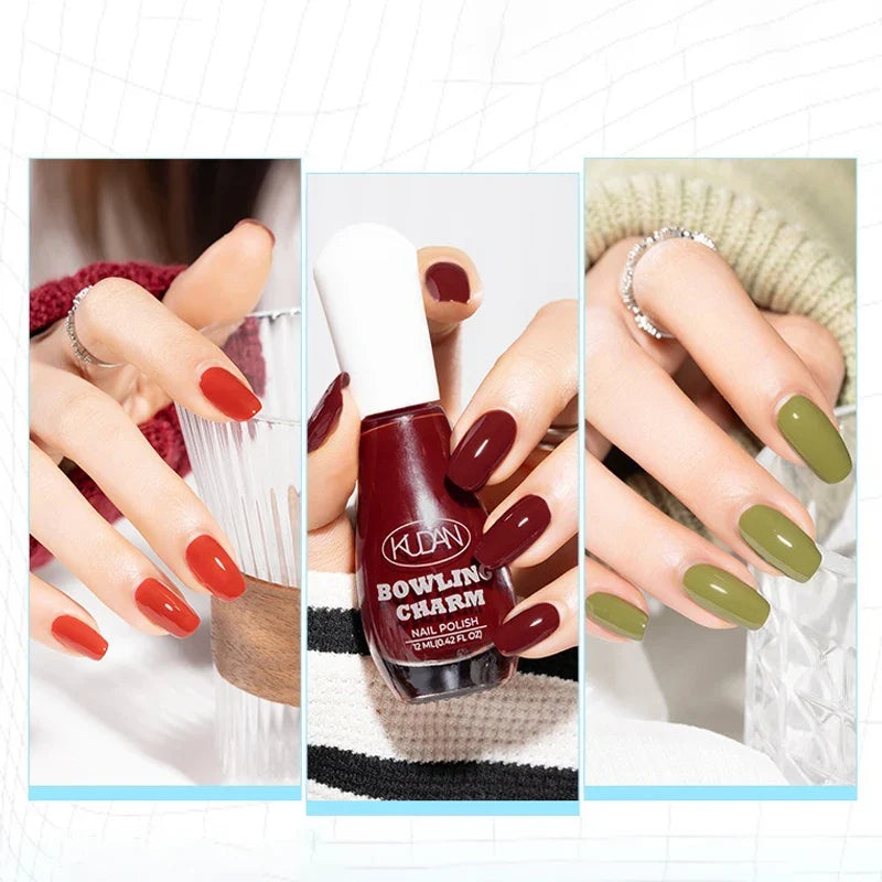 40 Colors New Nail Polish for Summer Water-based Quick Drying Tearable Nail Art Semipermanent Monochrome No Baking Lamp Varnish 6