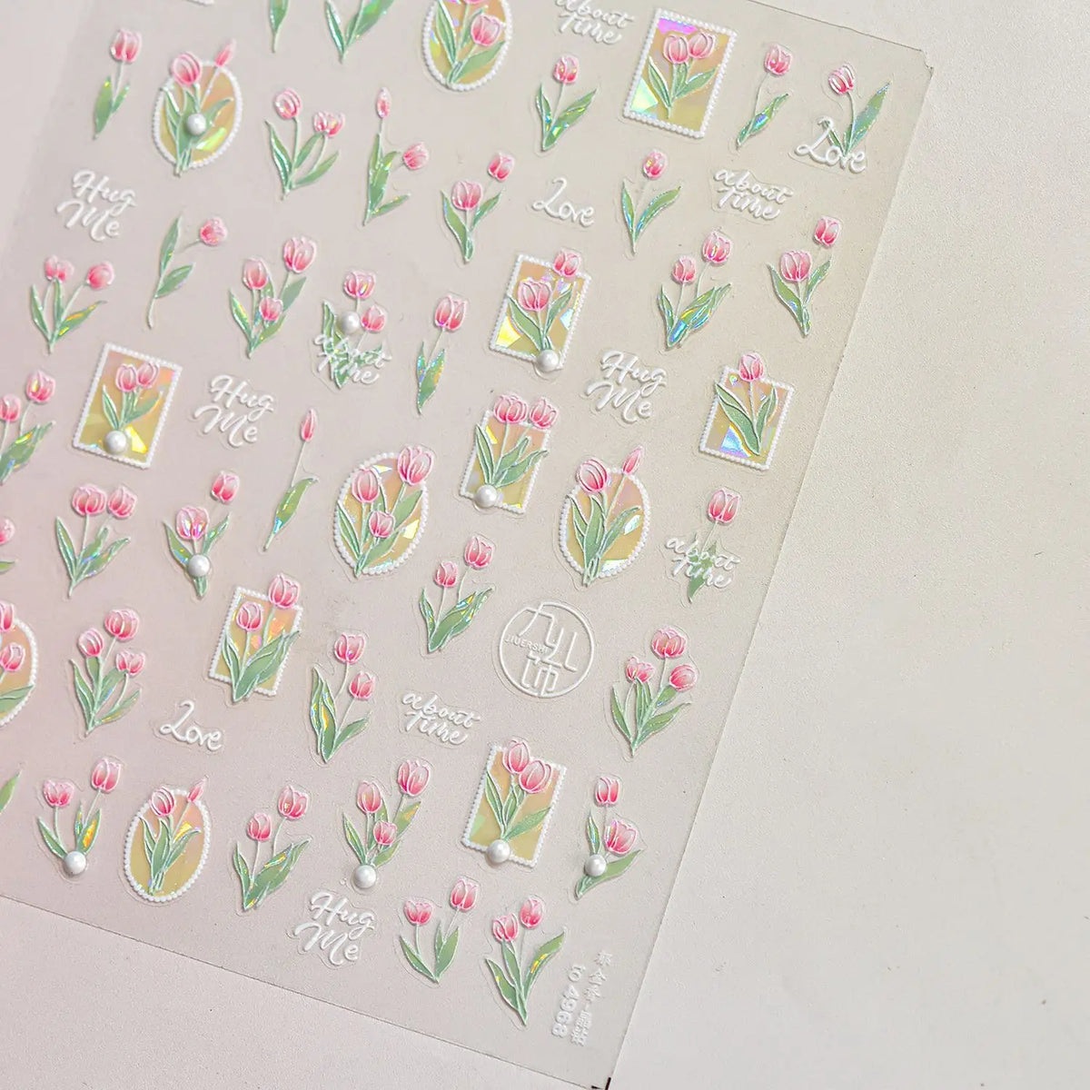 1pcs Dream Flower Window Shell Light Nail Art Stickers Japanese Flower Self Adhesive Stickers Press On Nails Decoration Decals 61
