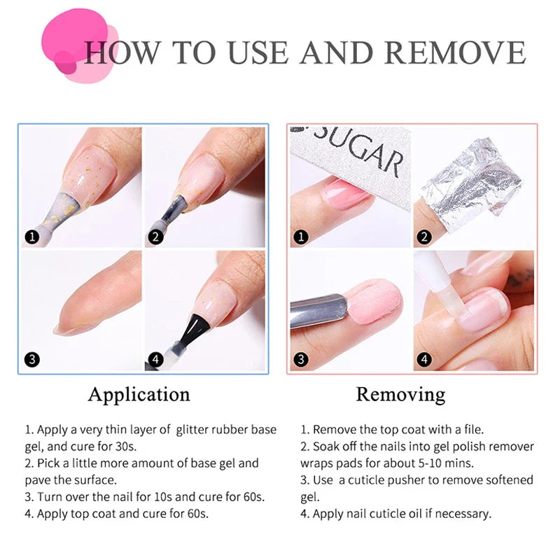 UR SUGAR 150g Rubber Base Gel Nail Polish Sparking Aurora Glitter Rubber Varnish Soak Off Semi permanent UV LED Gel Manicure 4