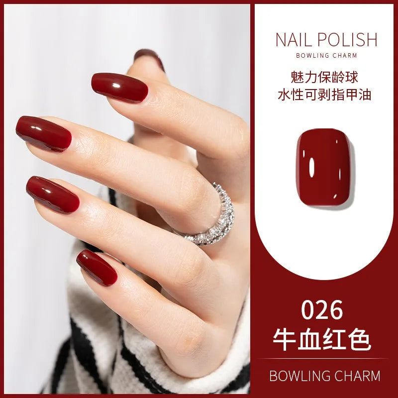 40 Colors New Nail Polish for Summer Water-based Quick Drying Tearable Nail Art Semipermanent Monochrome No Baking Lamp Varnish 16