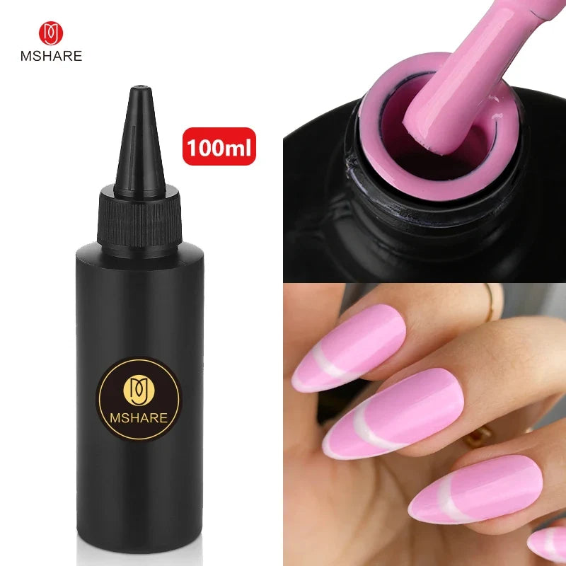 MSHARE 100ML Nail Gel Polish Soak Off UV LED Nails Vernis Semi Permanent Varnish Polish White Red Nail Gel Art 21