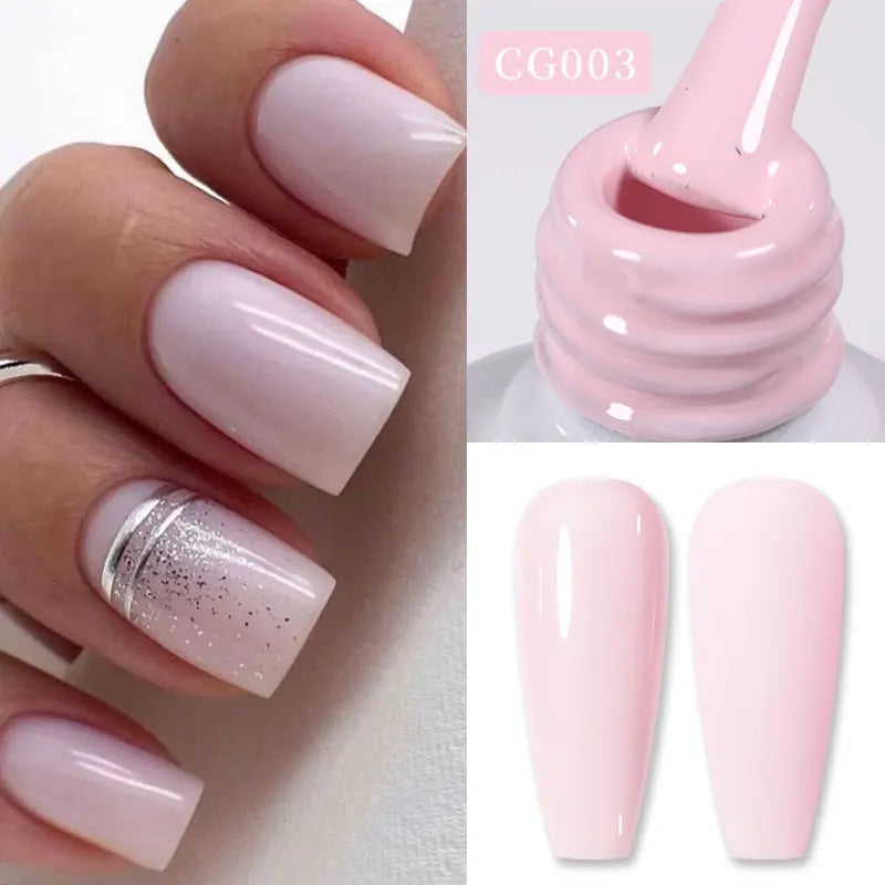BORN PRETTY Jelly Nude Gel Nail Polish 10ml Light Pink Peach Translucent Color UV Light Cure Gel Varnish Nail Art DIY at Home 47