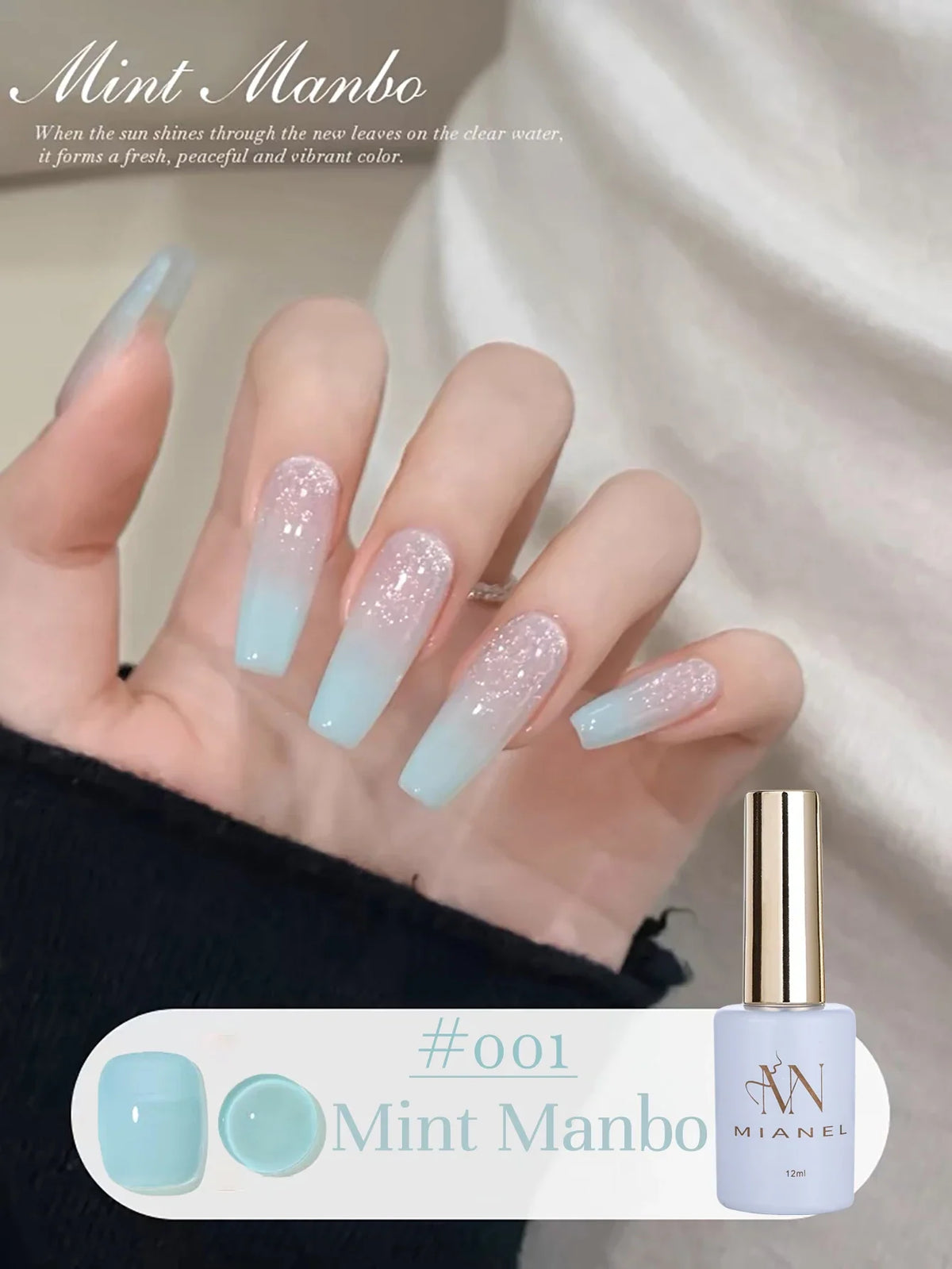MIANEL 12ML Emperor Green Cat Eye Gel Nail Polish Whitenning Nails Green Nails Suitable For Nail Salons Nail Supplies  1-21pcs 10