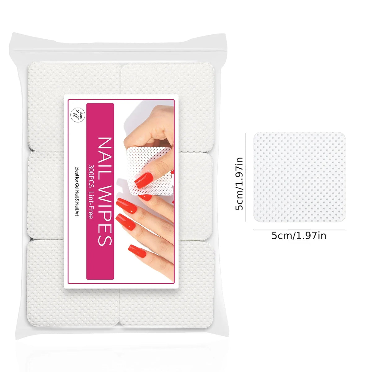 Nail Polish Remover Wipes Nail Cleaning Pads, Non Woven Nail Pads For Women Girl Beauty Salon 6