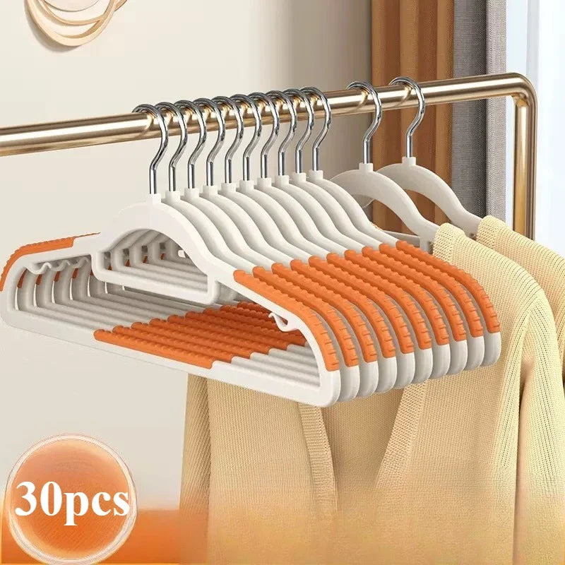 30PCS Non-Slip Hangers – Durable Rotating Hook Clothes Organizer Set 6