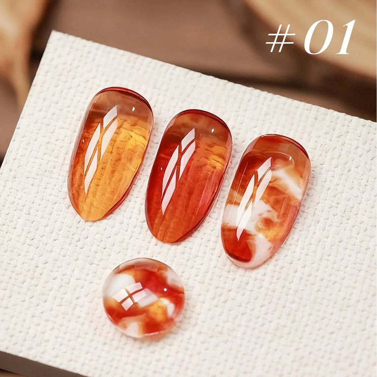 MIANEL 10ML Brown Amber Series Jelly Gel Nail Polish 2026 New Popular Ice Clear Caramel Nail Polish Black Nails 1-6pcs 4
