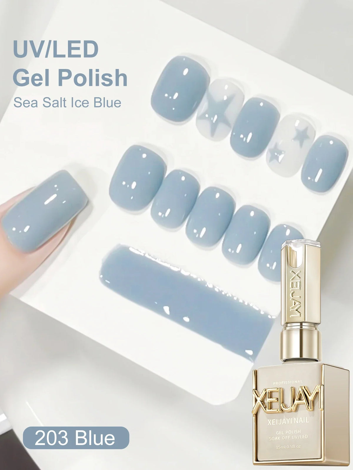 1Pc 15ML Milky White Pure Nail Polish Gel Nail Add Semi-Permanent Soak Off UV LED Construction Gel Varnish 3