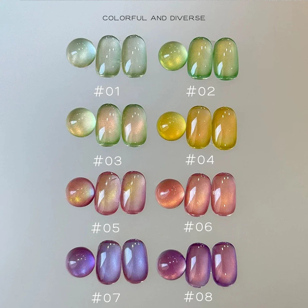 MIANEL 12ML Emperor Green Cat Eye Gel Nail Polish Whitenning Nails Green Nails Suitable For Nail Salons Nail Supplies  1-21pcs 54