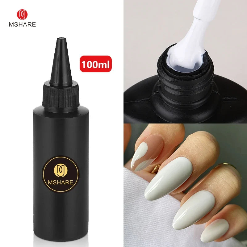 MSHARE 100ML Nail Gel Polish Soak Off UV LED Nails Vernis Semi Permanent Varnish Polish White Red Nail Gel Art 33
