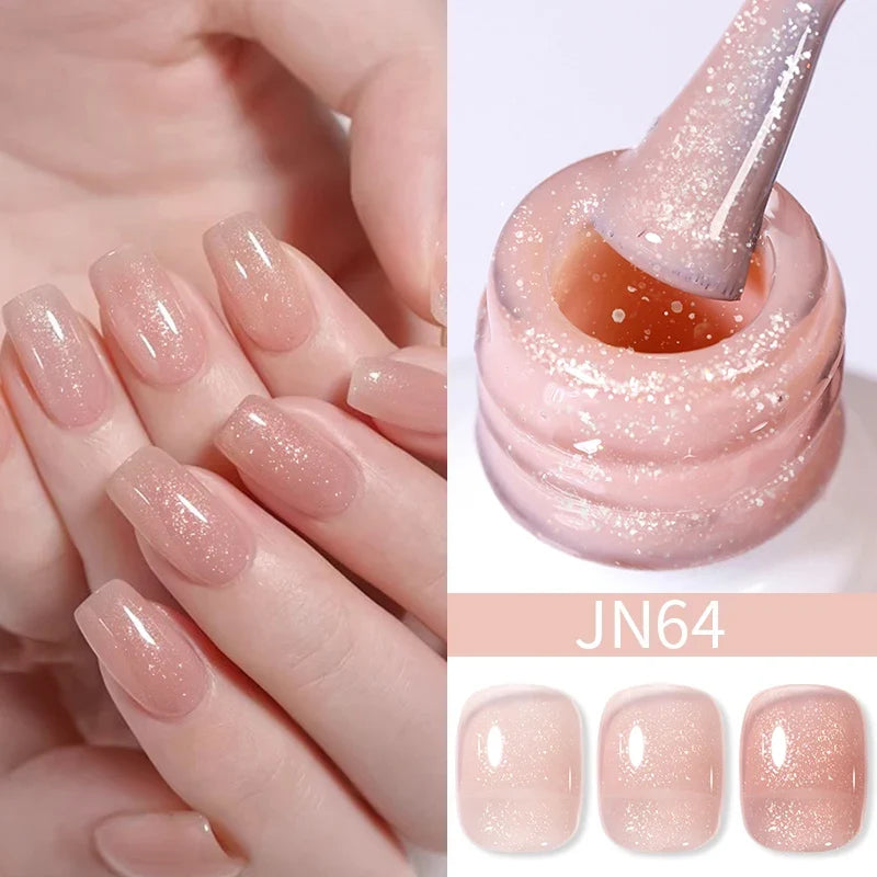 BORN PRETTY 10ml Blood Red Jelly Gel Nail Polish Halloween Nails Art Gel Polish Sheer Translucent Nail Gel for Winter Manicure 14