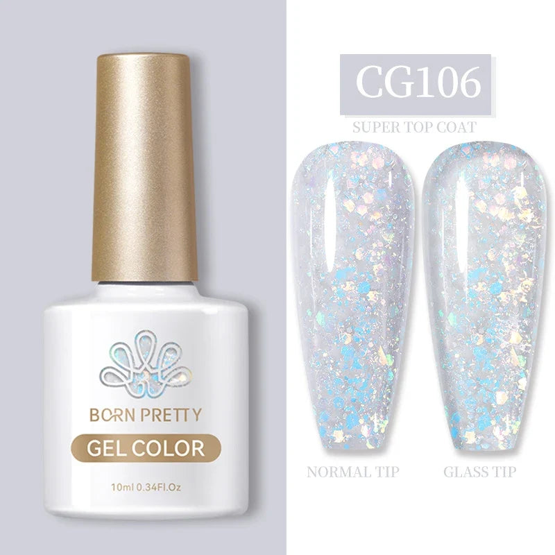 BORN PRETTY 10ml Clear Blooms Gel Polish UV LED Soak Off Nail Art Polish for Spreading Effect Marble Nail Polish Gel Painting 56