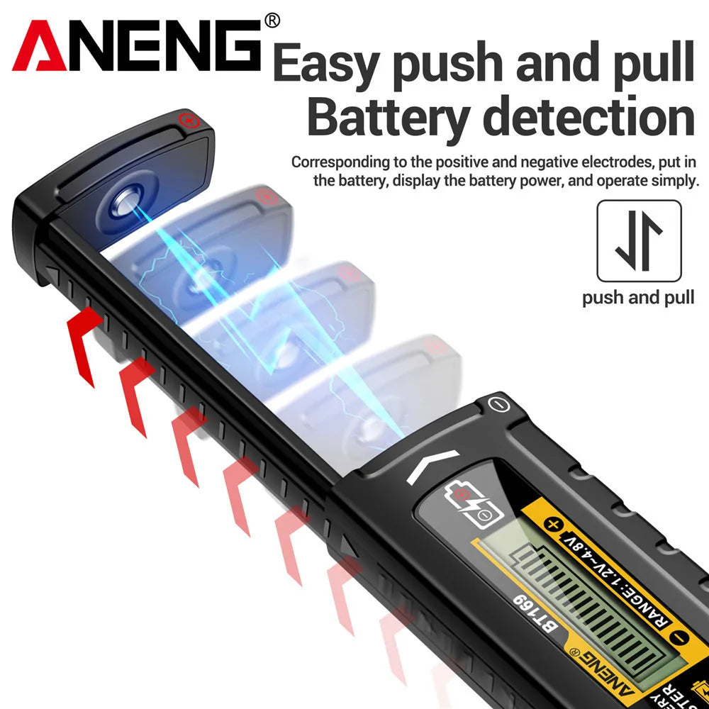 ANENG BT169 Battery Level Tester | Digital Display, No Power Required, Portable ABS Tester 4