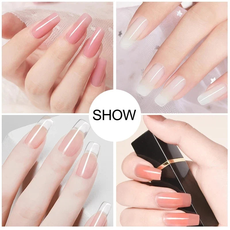 Gel Nail Polish Kit With UV Nail Lamp Electric Nail Drill Machine Soak OFF Gel Nail Kit Base&Top Coat Gel Polish Nail Tool Set 6