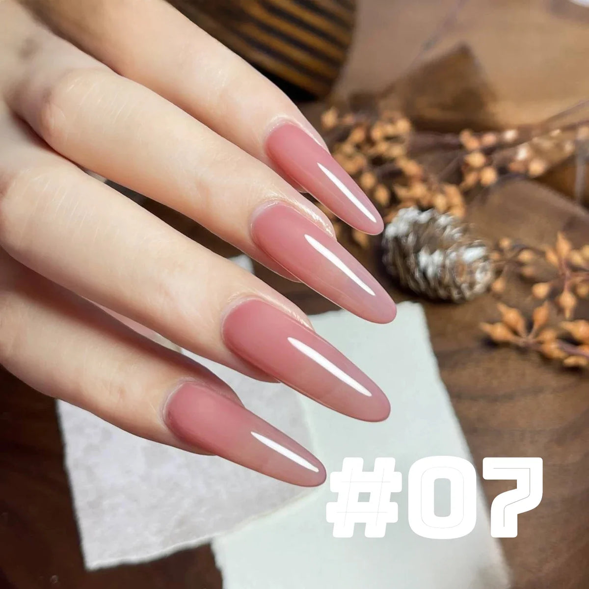 MIANEL  12ML Japanese Style Fairy Gel Nail Polish White Pink Nude Color Ice Clear Nail Polish Pink Nails Summer Nails 1-24pcs 19