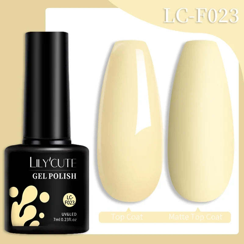 LILYCUTE 7ML Colorful Gel Nail Polish 129 Colors Long Lasting For Manicure Semi Permanent Base Top Coat Nail Art UV Gel Varnish 89