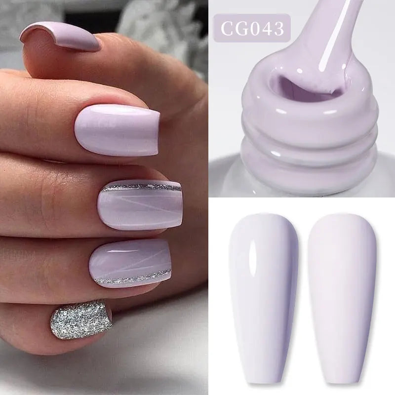 BORN PRETTY Jelly Nude Gel Nail Polish 10ml Light Pink Peach Translucent Color UV Light Cure Gel Varnish Nail Art DIY at Home 61