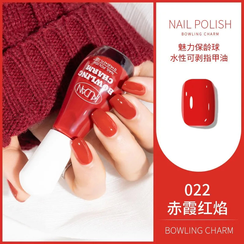 40 Colors New Nail Polish for Summer Water-based Quick Drying Tearable Nail Art Semipermanent Monochrome No Baking Lamp Varnish 28