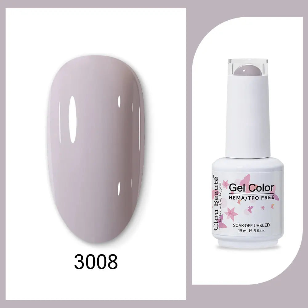 Clou Beaute 15ml Red Black White Green Neon Gel Nail Polish Base Top Coat Velvet Top 400 Colors Semi Permanent Gel Nail Varnish 100