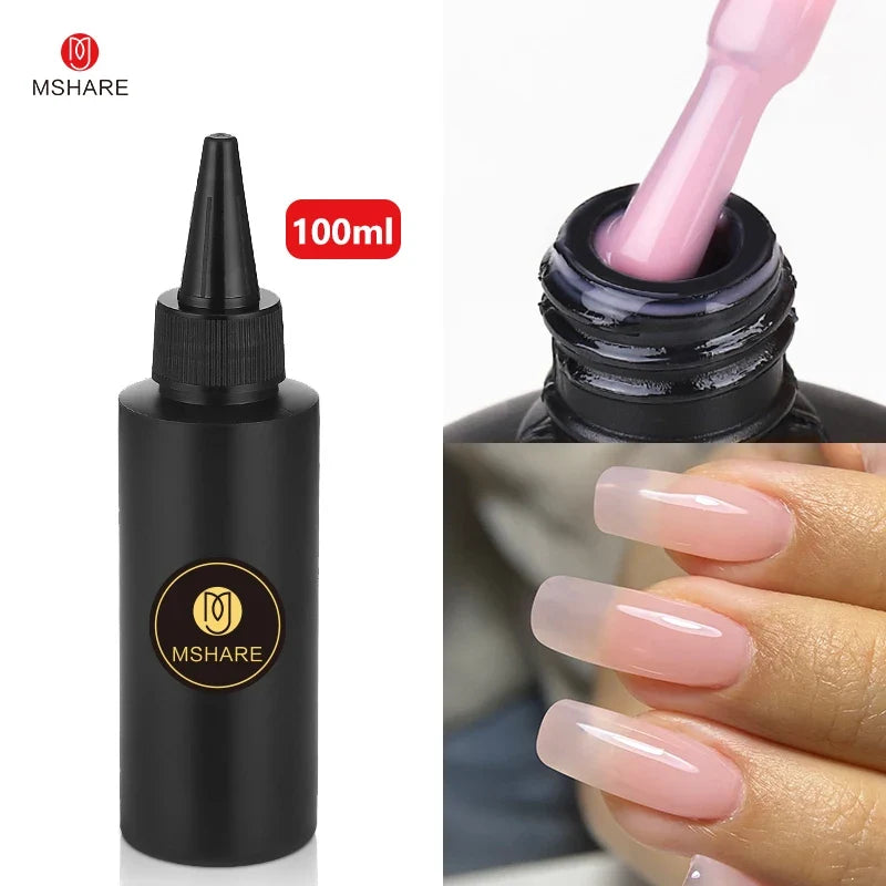 MSHARE 100ML Nail Gel Polish Soak Off UV LED Nails Vernis Semi Permanent Varnish Polish White Red Nail Gel Art 50