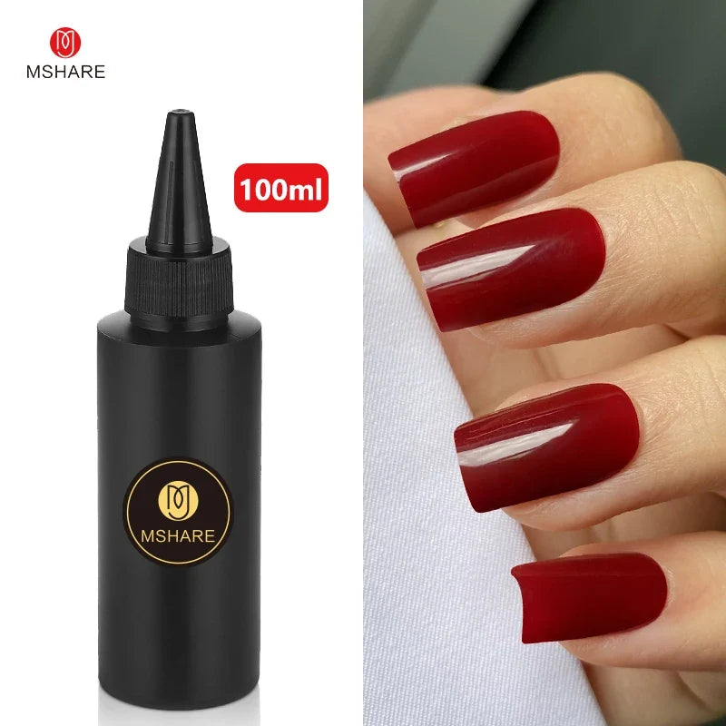 MSHARE 100ML Nail Gel Polish Soak Off UV LED Nails Vernis Semi Permanent Varnish Polish White Red Nail Gel Art 8