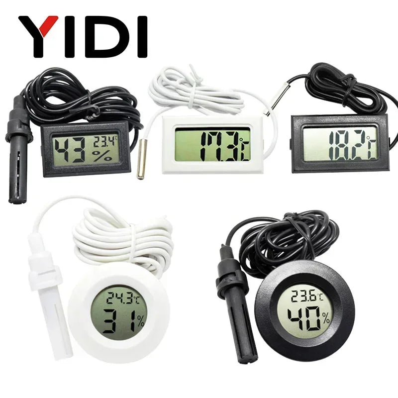 Mini LCD Digital Thermometer Hygrometer | Dual Probe Temperature Humidity Monitor 1