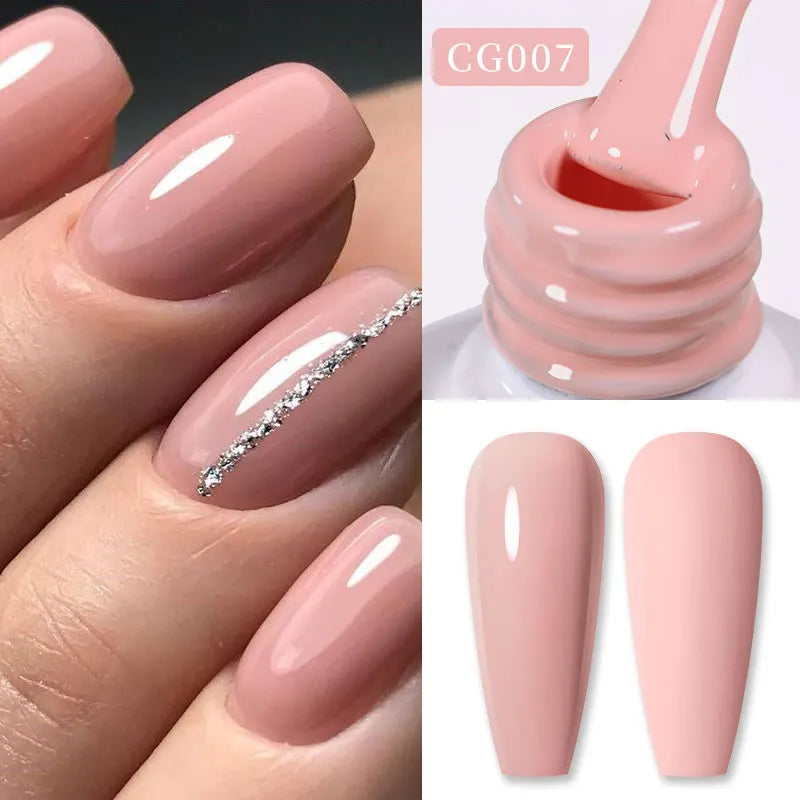 BORN PRETTY Jelly Nude Gel Nail Polish 10ml Light Pink Peach Translucent Color UV Light Cure Gel Varnish Nail Art DIY at Home 11