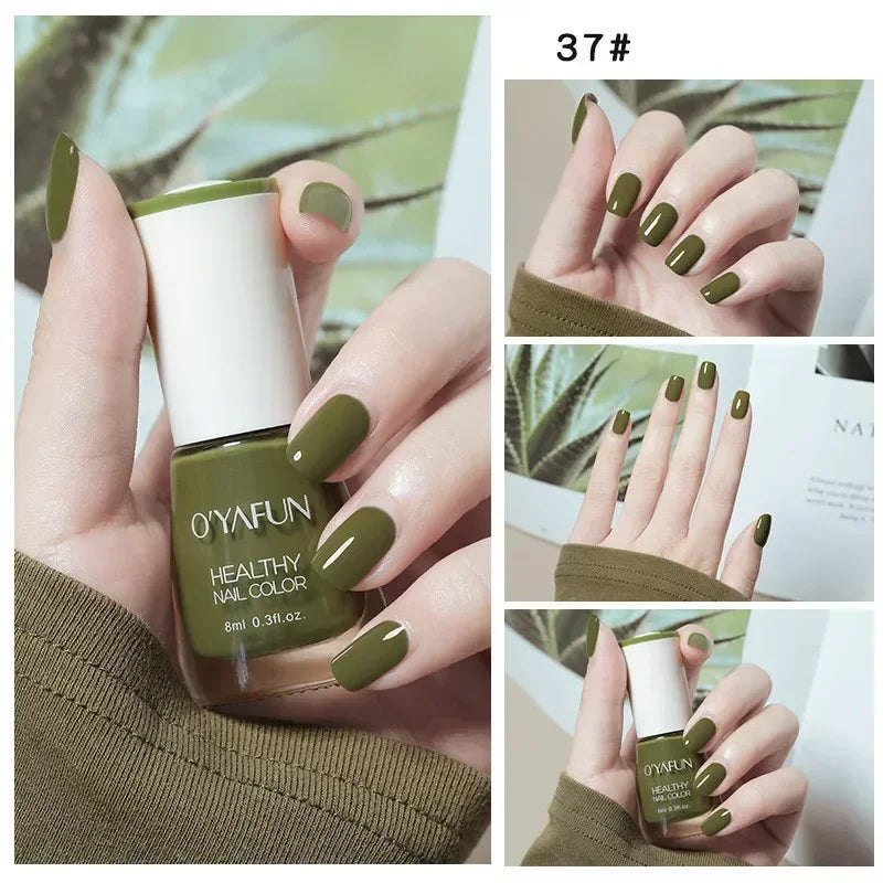 40 Colors Autumn Brown Colors Series Gel Varnish Water Based Nail Polish  Water Based No Baking Quick Dry Peel Off Nail Varnish 14