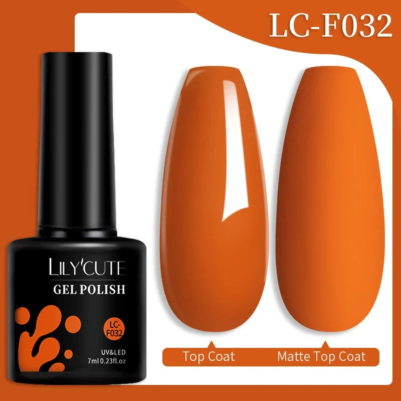 LILYCUTE 7ML Colorful Gel Nail Polish 129 Colors Long Lasting For Manicure Semi Permanent Base Top Coat Nail Art UV Gel Varnish 111