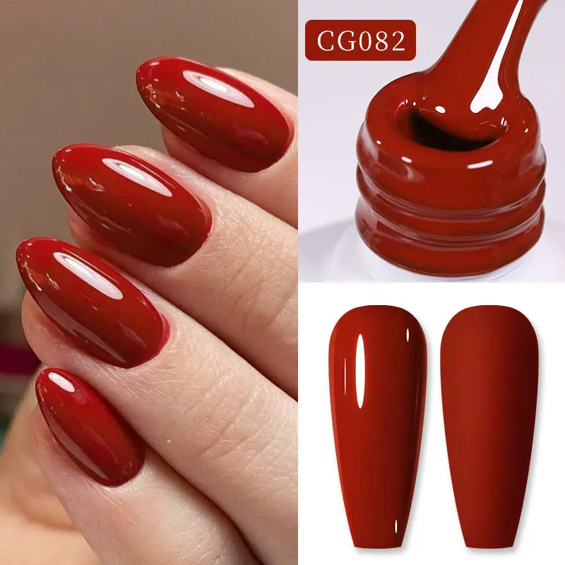 BORN PRETTY 10ml Blood Red Jelly Gel Nail Polish Halloween Nails Art Gel Polish Sheer Translucent Nail Gel for Winter Manicure 73