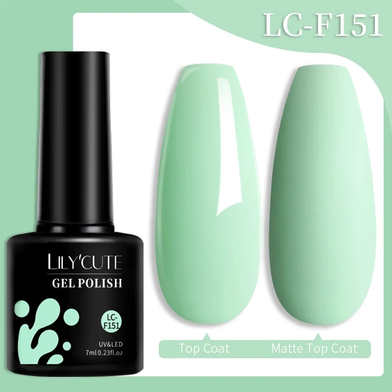 LILYCUTE 7ML Colorful Gel Nail Polish 129 Colors Long Lasting For Manicure Semi Permanent Base Top Coat Nail Art UV Gel Varnish 30