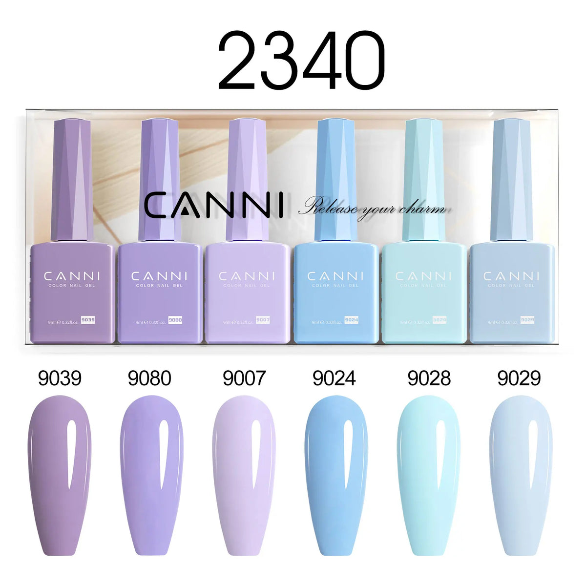 6pcs*9ml CANNI HEMA FREE Nail Gel Polish Set Gorgeous Color Semi Permanent Pigmented Painting Gel Soak off UV LED Gel Nails Kit 46