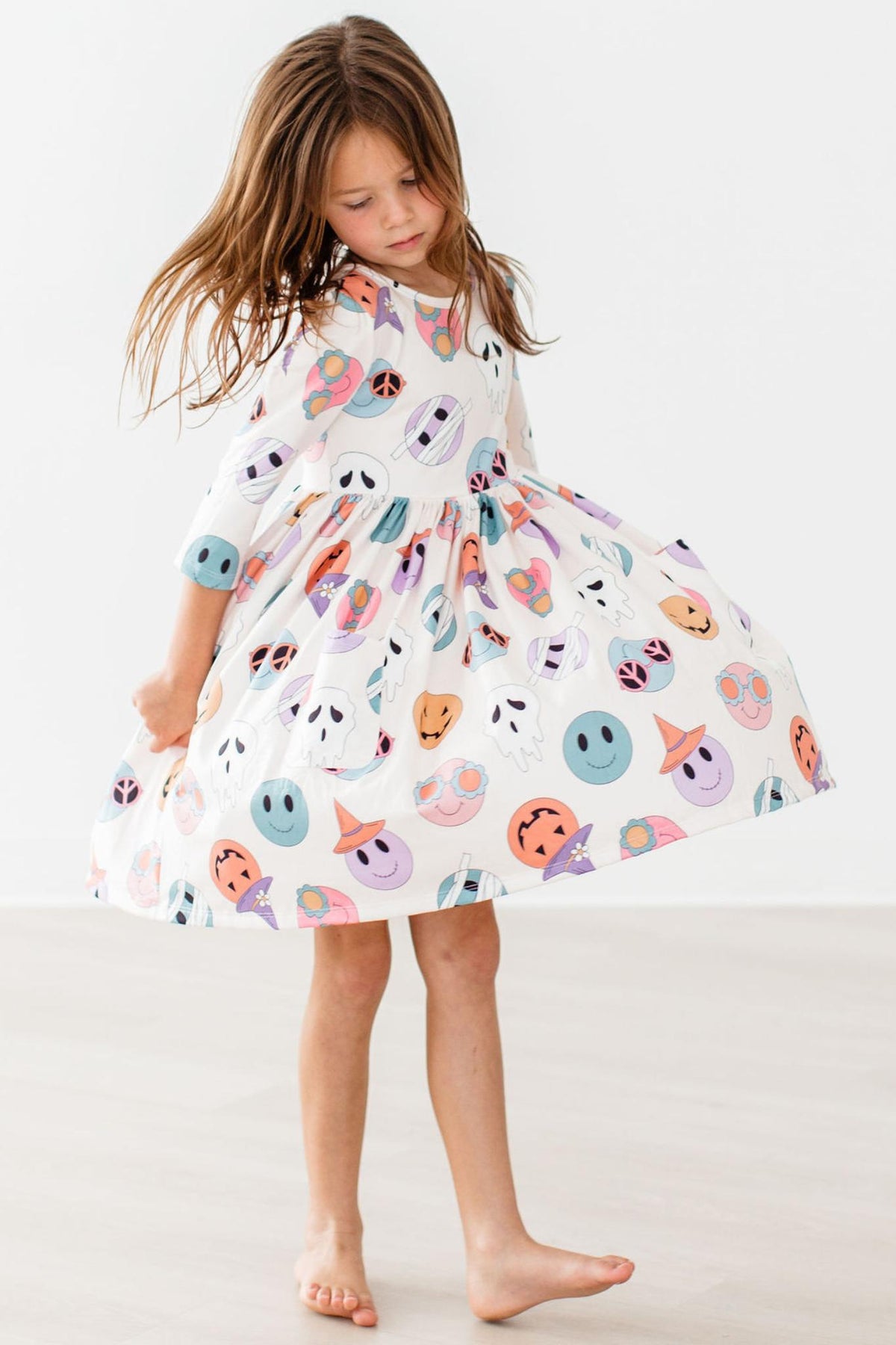 SALE Monster Mash 3/4 Sleeve Pocket Twirl Dress 2