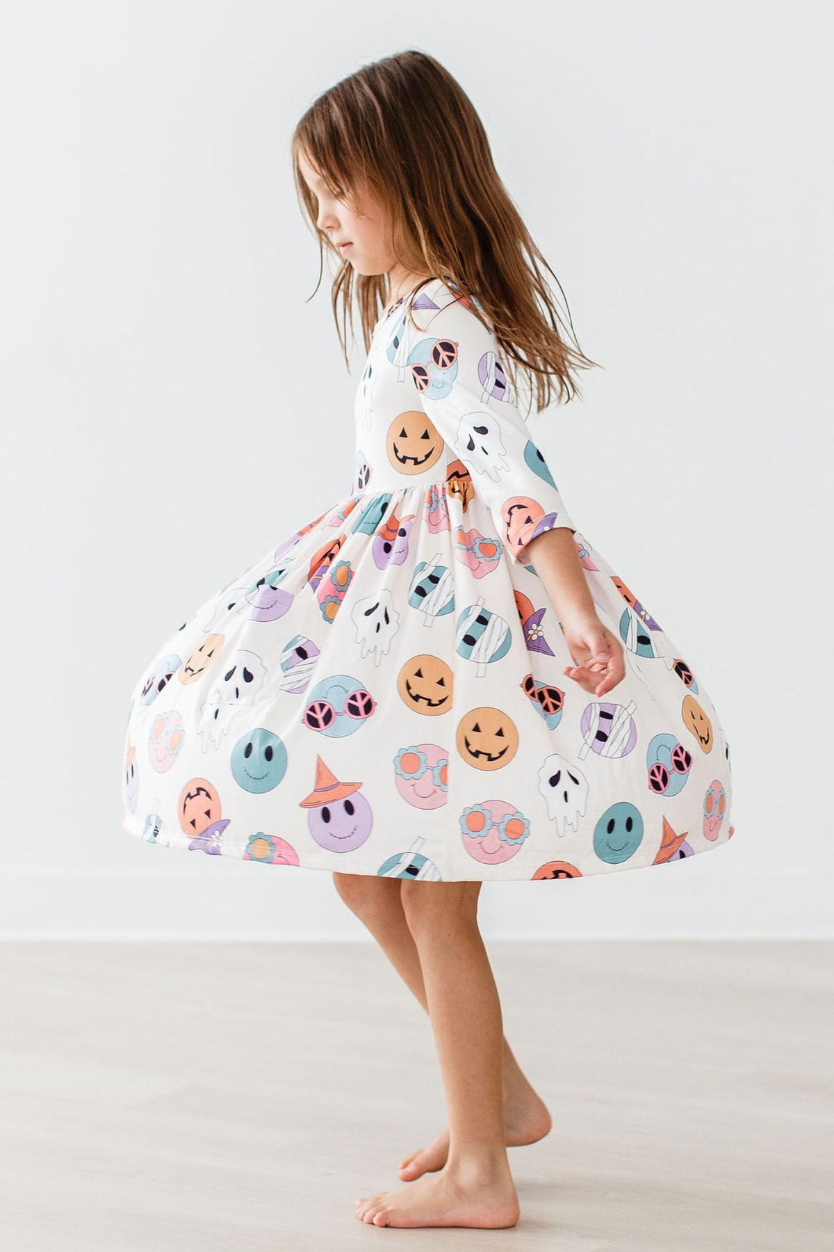 SALE Monster Mash 3/4 Sleeve Pocket Twirl Dress 5