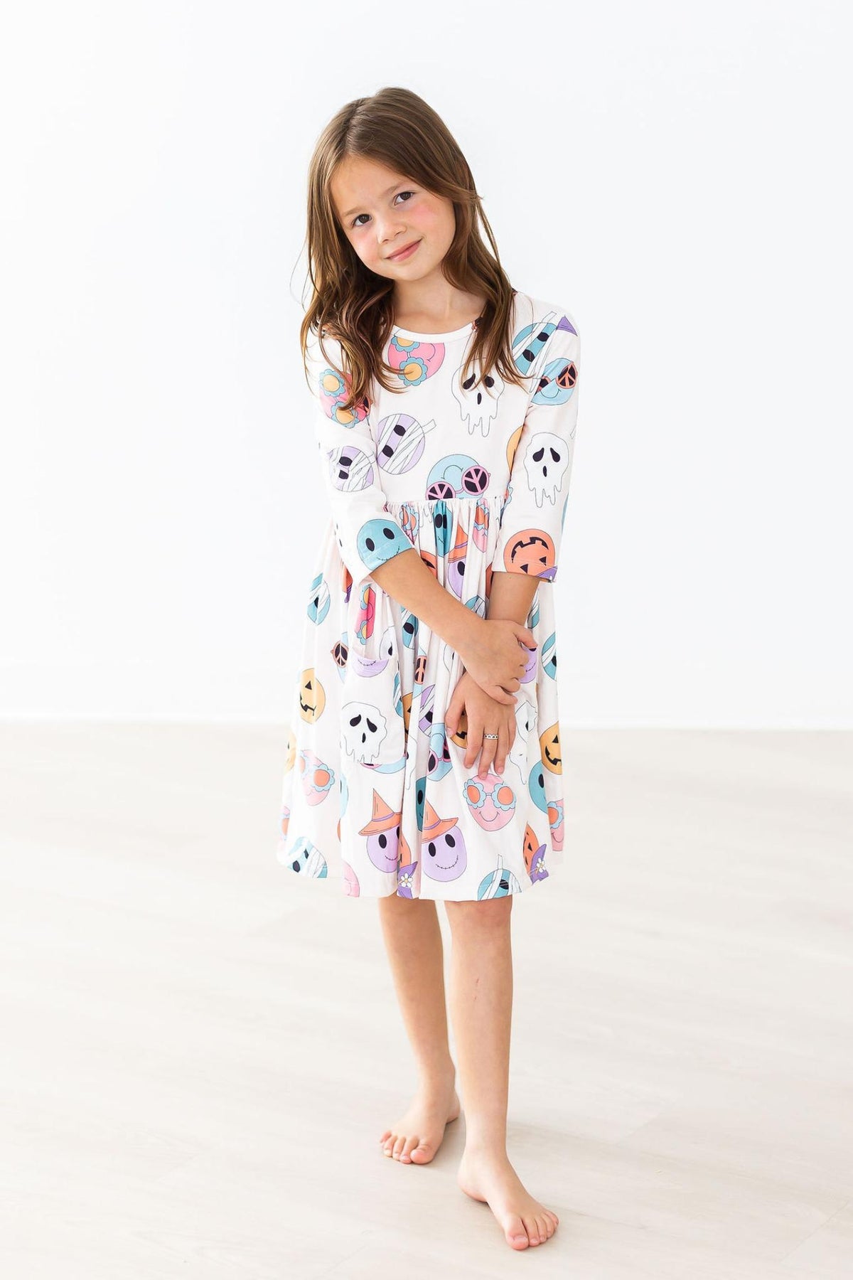 SALE Monster Mash 3/4 Sleeve Pocket Twirl Dress 6