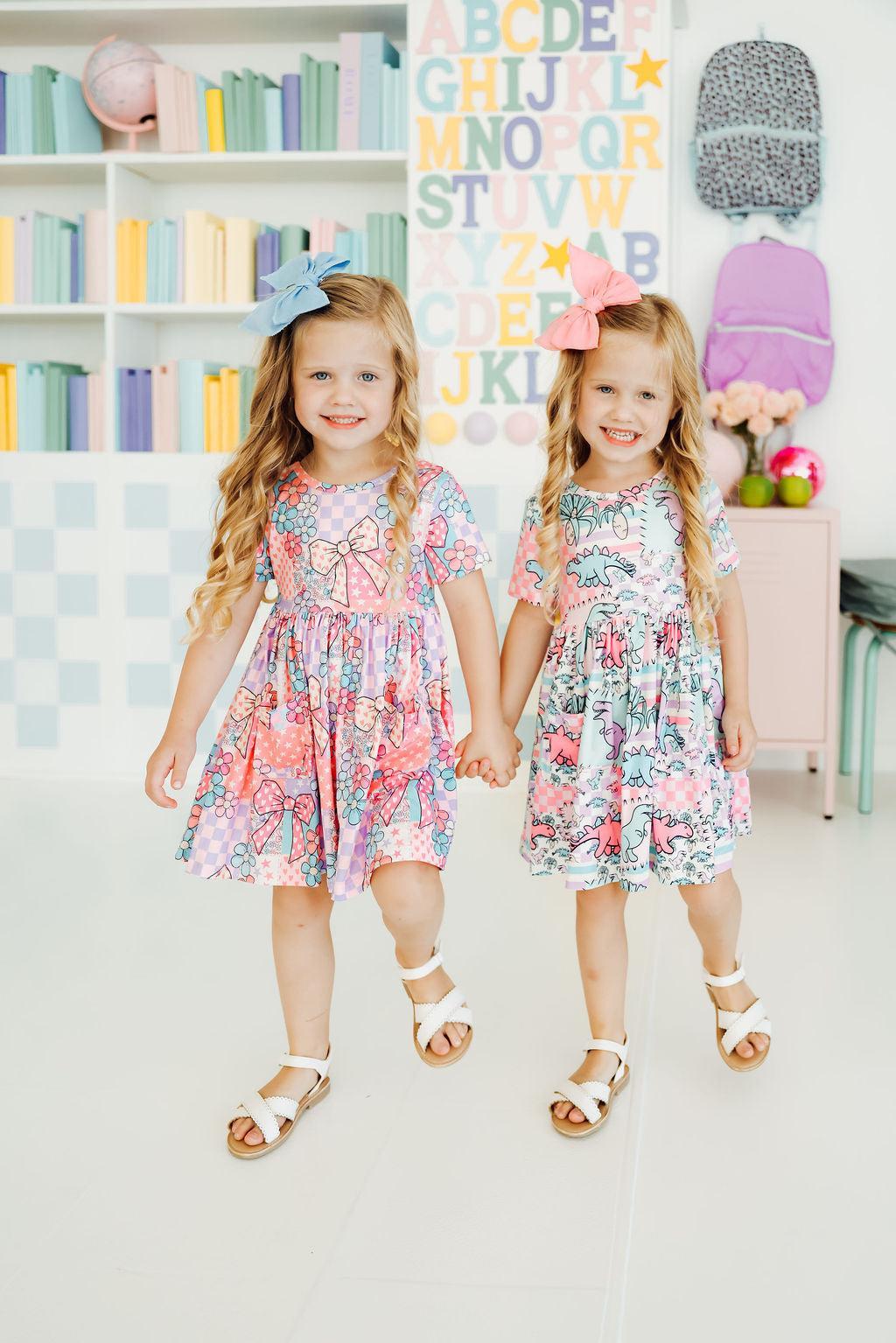 SALE Patchwork Princess S/S Pocket Twirl Dress 2